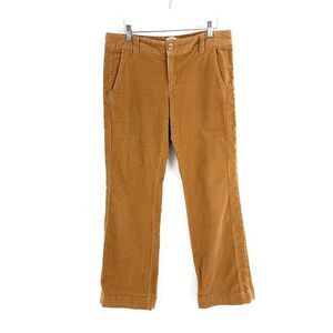 Old Navy Stretch Low Waist Brown Corduroy Pants Size 8 Mid Rise 33/31 Cotton Spa